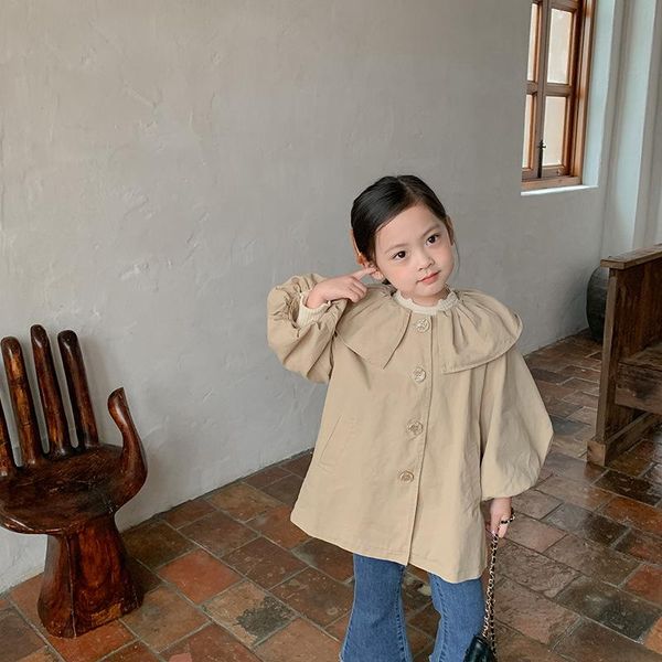 coat girls' lotus leaf collar spring and autumn 2021 korean children's girl baby medium long little windbreaker 3-96, Blue;gray
coat girls' lotus leaf collar spring and autumn 2021 korean children's girl baby medium long little windbreaker 3-96, Blue;gray