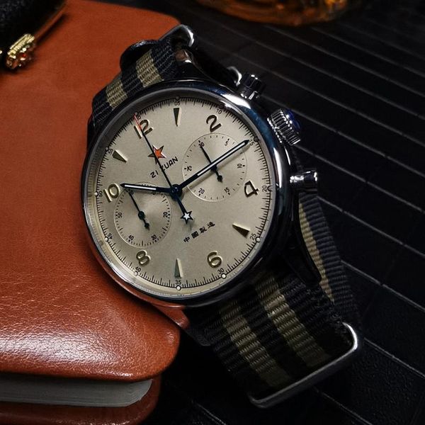 seagull watch 1963 mechanical chronograph 1901 movement luminous hands for man sapphire 40mm military wristwatches, Slivery;brown
seagull watch 1963 mechanical chronograph 1901 movement luminous hands for man sapphire 40mm military wristwatches, Slivery;brown