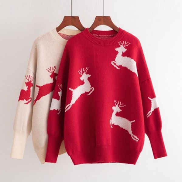 sweaters ugly christmas deer women winter cotton o neck red beige jumper knitted pullover sweater female, White;black
sweaters ugly christmas deer women winter cotton o neck red beige jumper knitted pullover sweater female, White;black