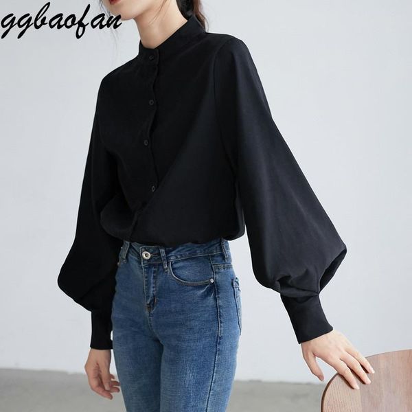 women's blouses & shirts big lantern sleeve blouse women autumn winter single breasted stand collar office work solid vintage, White
women's blouses & shirts big lantern sleeve blouse women autumn winter single breasted stand collar office work solid vintage, White