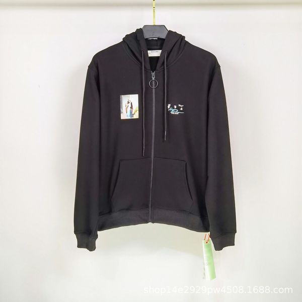 2021 autumn winter new off hayes couple exciting kiss oil painting arrow zipper cardigan hooded sweater jacket, Black;brown
2021 autumn winter new off hayes couple exciting kiss oil painting arrow zipper cardigan hooded sweater jacket, Black;brown