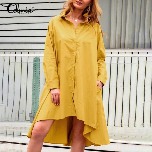 casual dresses mid-calf dress women fashion asymmetrical solid buttons celmia long sleeve plus size party loose vestidos 7, Black;gray
casual dresses mid-calf dress women fashion asymmetrical solid buttons celmia long sleeve plus size party loose vestidos 7, Black;gray
