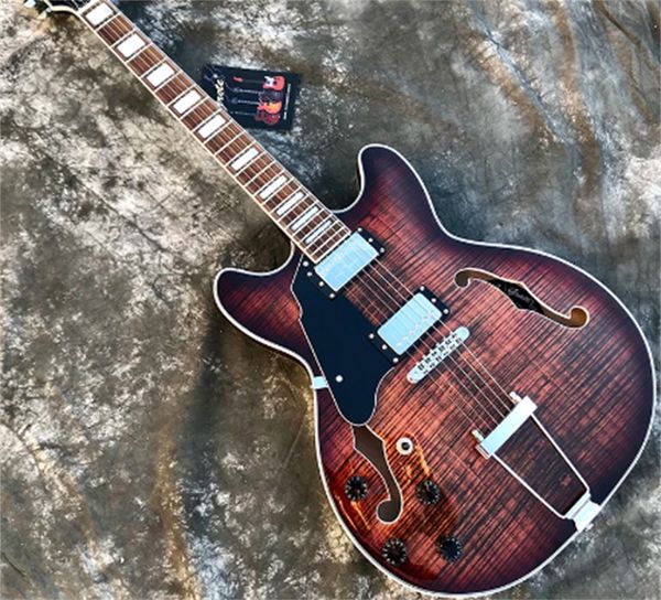 grote brand all hollow jazz left-handed electric guitar, flame maple, high-quality accessories, door-to-door delivery left hand guitars guit
grote brand all hollow jazz left-handed electric guitar, flame maple, high-quality accessories, door-to-door delivery left hand guitars guit