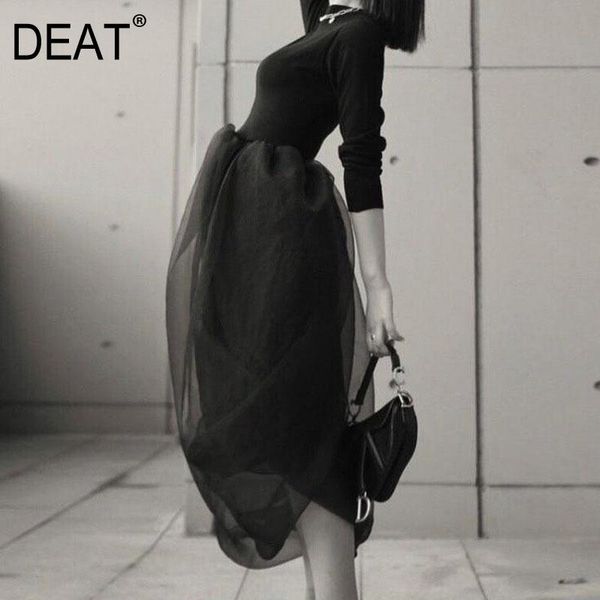 casual dresses deat women black patchwork gauze high waist dress round neck knitted long sleeve slim fit fashion tide summer 2021 7d7397, Black;gray
casual dresses deat women black patchwork gauze high waist dress round neck knitted long sleeve slim fit fashion tide summer 2021 7d7397, Black;gray