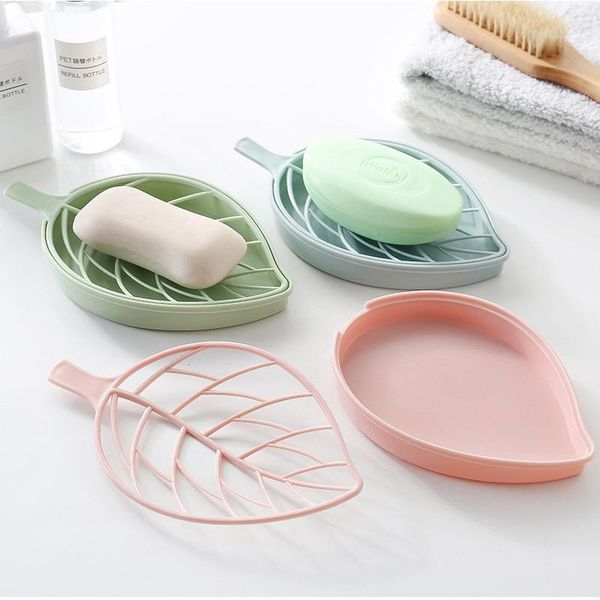 leaf shape soap box double drain plastic bathroom holder case portable storage dishes
leaf shape soap box double drain plastic bathroom holder case portable storage dishes