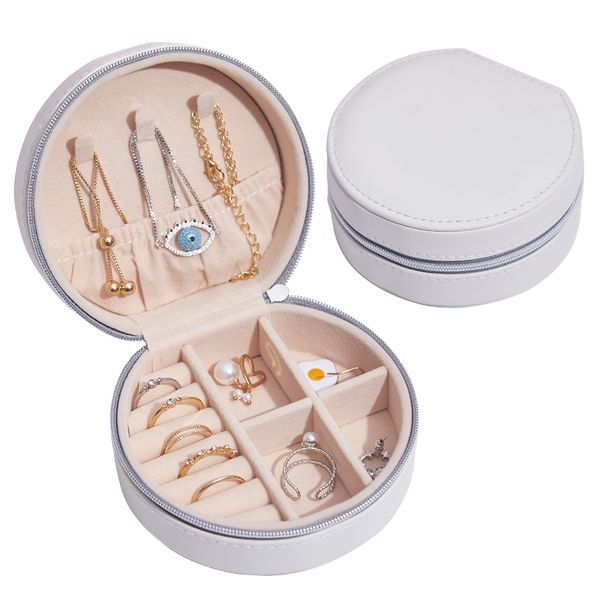 multi-function portable jewelry box earrings rings storage box small mini south korea travel leather jewelry box with mirror, Black;white
multi-function portable jewelry box earrings rings storage box small mini south korea travel leather jewelry box with mirror, Black;white