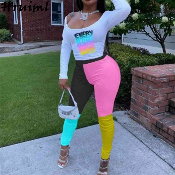 2 piece set women autumn letter print patchwork long sleeve o neck pencil pants sets streetwear sweat suits outfits 210513, White
2 piece set women autumn letter print patchwork long sleeve o neck pencil pants sets streetwear sweat suits outfits 210513, White