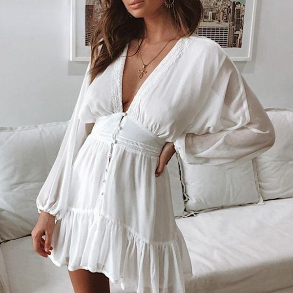 casual dresses dicloud plunge v neck women's summer dress white lace long sleeve mini wedding party ruffle elegant clothes 2021, Black;gray
casual dresses dicloud plunge v neck women's summer dress white lace long sleeve mini wedding party ruffle elegant clothes 2021, Black;gray