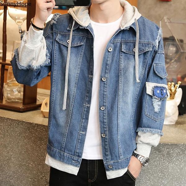 men's jackets denim jacket 2021 spring and autumn casual hooded korean style trend loose clothes, Black;brown
men's jackets denim jacket 2021 spring and autumn casual hooded korean style trend loose clothes, Black;brown