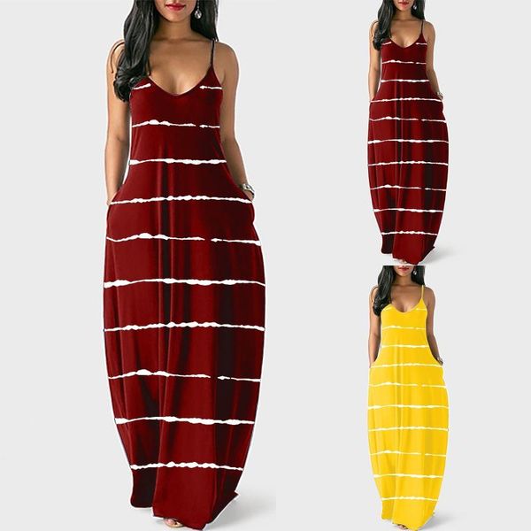 summer women's fashion casual print v-neck sleeveless dresses long beach sundress vestidos#2 maternity, White
summer women's fashion casual print v-neck sleeveless dresses long beach sundress vestidos#2 maternity, White