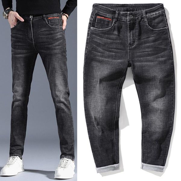 men's jeans autumn straight stretch casual trousers high waist dad middle-aged spring, Blue
men's jeans autumn straight stretch casual trousers high waist dad middle-aged spring, Blue