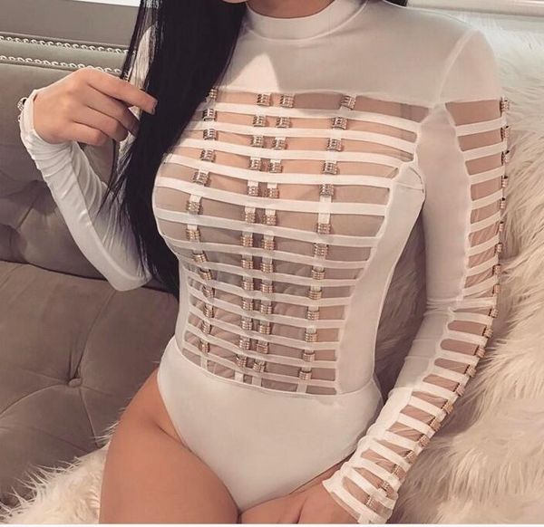 women's swimwear migugarment women wosexy&club bodysuit net mesh long sleeves spandex womens boutique, White;black
women's swimwear migugarment women wosexy&club bodysuit net mesh long sleeves spandex womens boutique, White;black