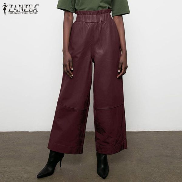 women's pants & capris zanzea stylish casual pu leather female solid wide leg trousers palazzo turnip plus size woman pantalon, Black;white
women's pants & capris zanzea stylish casual pu leather female solid wide leg trousers palazzo turnip plus size woman pantalon, Black;white