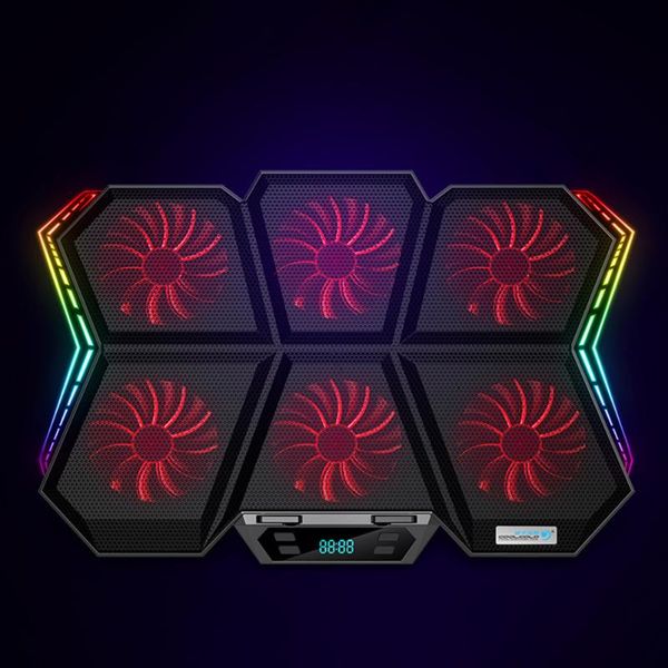 lapcooling pads rgb backit cooler pad touch switch control speed 6 fans fan stand for 12-17 inch notebook
lapcooling pads rgb backit cooler pad touch switch control speed 6 fans fan stand for 12-17 inch notebook