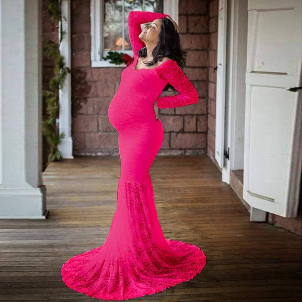 solid maternity pography dresses womens pregnants props off shoulders lace nursing long dress 26#, White
solid maternity pography dresses womens pregnants props off shoulders lace nursing long dress 26#, White