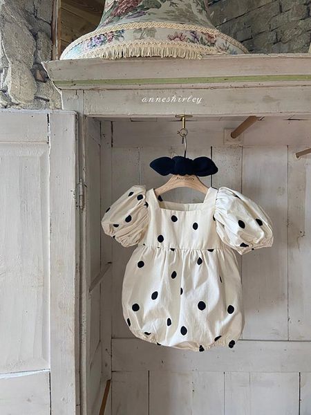 jumpsuits summer baby bodysuit boys and girls short-sleeved polka dot cotton triangle harness crawling clothes send hair band, Blue
jumpsuits summer baby bodysuit boys and girls short-sleeved polka dot cotton triangle harness crawling clothes send hair band, Blue