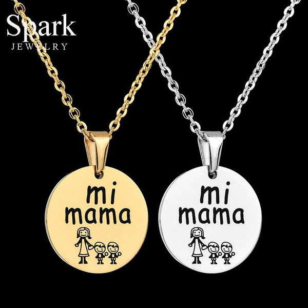 pendant necklaces spark mi mama boys kids family necklace stainless steel mom son charm for mother birthday gift bijoux, Silver
pendant necklaces spark mi mama boys kids family necklace stainless steel mom son charm for mother birthday gift bijoux, Silver