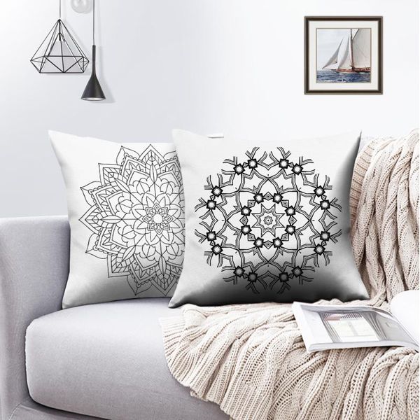 cushion/decorative pillow nanacoba geometric cushion cover black and white mandala flower pillows decorative throw case for living room deco
cushion/decorative pillow nanacoba geometric cushion cover black and white mandala flower pillows decorative throw case for living room deco