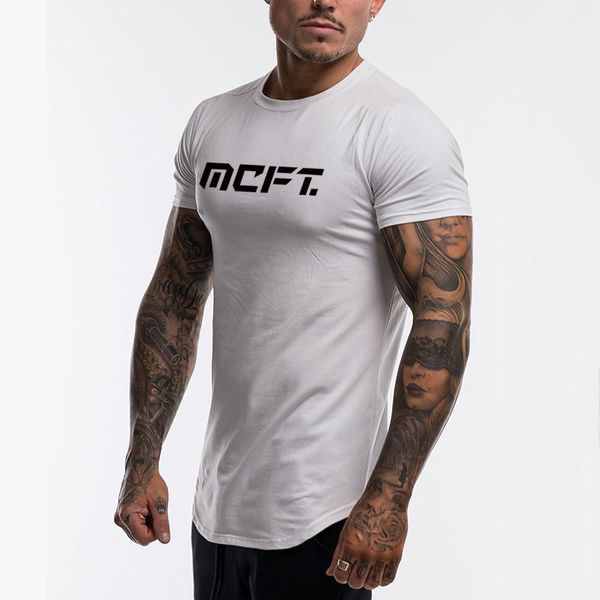 men's sweatshirt printed cotton slim t-shirt running weightlifting training t-shirts, White;black
men's sweatshirt printed cotton slim t-shirt running weightlifting training t-shirts, White;black