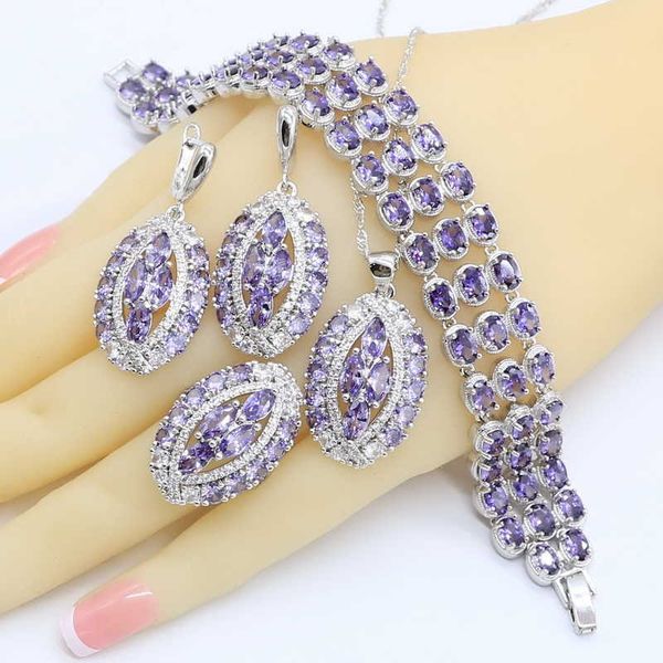geometric purple zircon silver color jewelry sets for women bracelet earrings necklace pendant ring wedding birthday gift h1022
geometric purple zircon silver color jewelry sets for women bracelet earrings necklace pendant ring wedding birthday gift h1022