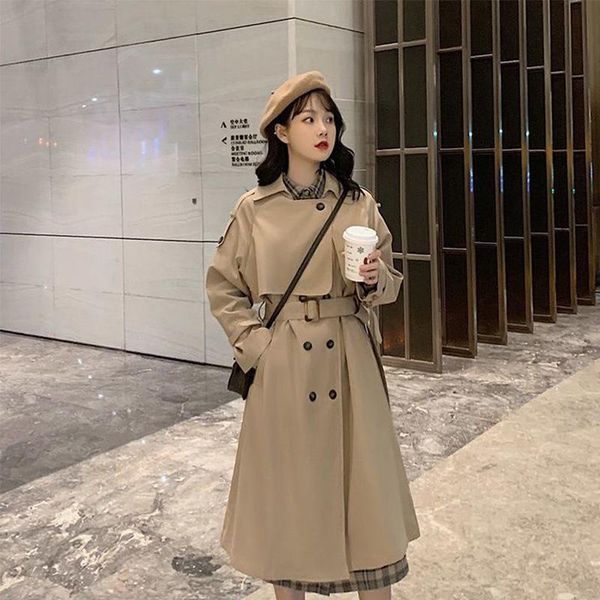 women's trench coats british style design windbreaker mid-length 2021 autumn temperament this year's jacket thin, Tan;black
women's trench coats british style design windbreaker mid-length 2021 autumn temperament this year's jacket thin, Tan;black