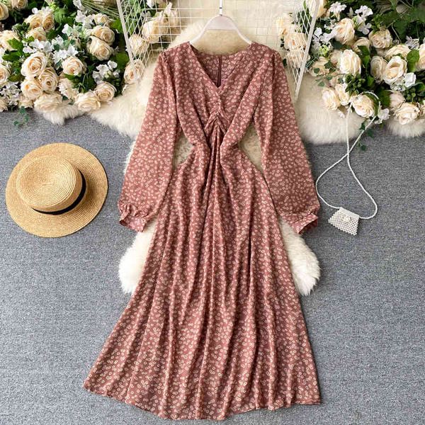 french sweet floral dress women ruched v neck long sleeve a-line dress autumn bohemian print holiday midi long dresses 210419, Black;gray
french sweet floral dress women ruched v neck long sleeve a-line dress autumn bohemian print holiday midi long dresses 210419, Black;gray