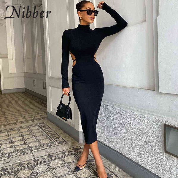 nibber fall fashion long solid color dresses open back half-high collar for elegant women party holiday wear 2021 y1204, Black;gray
nibber fall fashion long solid color dresses open back half-high collar for elegant women party holiday wear 2021 y1204, Black;gray