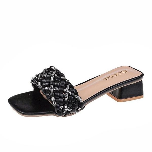 slippers women's shoes 2021 summer korean version of woven thick-heeled square toe, beach shoes, high-heeled, Black
slippers women's shoes 2021 summer korean version of woven thick-heeled square toe, beach shoes, high-heeled, Black