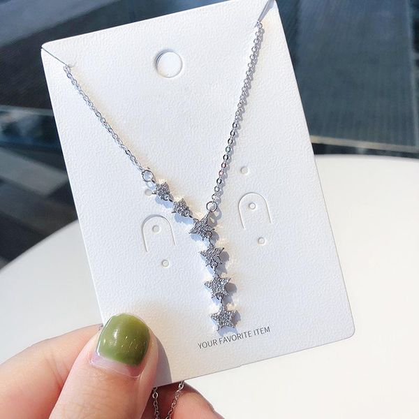 pendant necklaces female korean simple fashion rhinestones star necklace temperament sweet girl women's jewelry accessories, Silver
pendant necklaces female korean simple fashion rhinestones star necklace temperament sweet girl women's jewelry accessories, Silver
