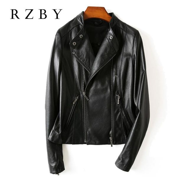 women's leather & faux women autumn 2021 real jacket natural sheepskin motorcycle coat female turndown collar biker basic streetwear rz, Black
women's leather & faux women autumn 2021 real jacket natural sheepskin motorcycle coat female turndown collar biker basic streetwear rz, Black