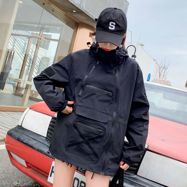 women's fur & faux korean casual hooded trench coat women spring autumn loose hip hop tooling short black windbreaker outerwear z5
women's fur & faux korean casual hooded trench coat women spring autumn loose hip hop tooling short black windbreaker outerwear z5