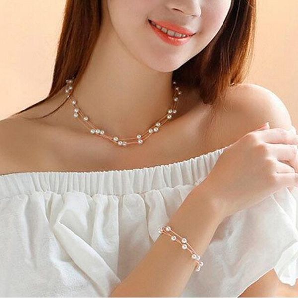 earrings & necklace imitation pearl bridal wedding jewelry sets multilayer gold/silver plated necklace/bracelet/earrings set
earrings & necklace imitation pearl bridal wedding jewelry sets multilayer gold/silver plated necklace/bracelet/earrings set