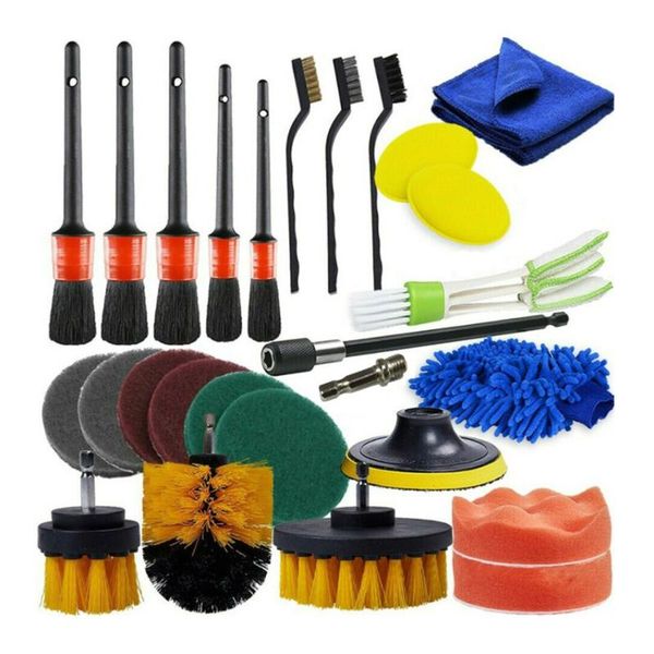 detailing brush set car cleaning brushes power scrubber drill for leather air vents rim dirt dust clean tools sponge
detailing brush set car cleaning brushes power scrubber drill for leather air vents rim dirt dust clean tools sponge