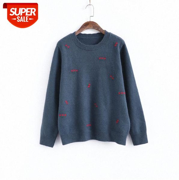 lizhiqi sweater women loose korean version of cherry embroidery, western-style pullover round neck blouse 011441 #lh94, Black;gray
lizhiqi sweater women loose korean version of cherry embroidery, western-style pullover round neck blouse 011441 #lh94, Black;gray