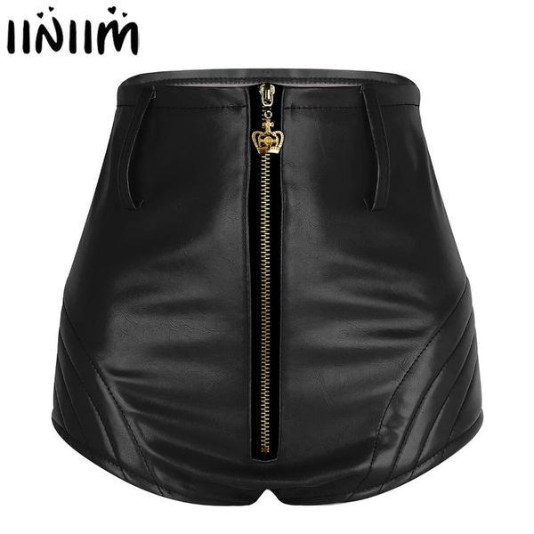 lady womens shorts wetlook pu leather front zipper high waisted bodycon bottoms with belt night clubwear women's, White;black
lady womens shorts wetlook pu leather front zipper high waisted bodycon bottoms with belt night clubwear women's, White;black