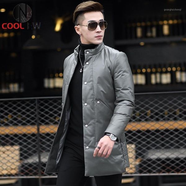 men's leather & faux winter warm single breasted stand collar mens mid long coats business genuine sheepskin jacket plus size male down, Black
men's leather & faux winter warm single breasted stand collar mens mid long coats business genuine sheepskin jacket plus size male down, Black