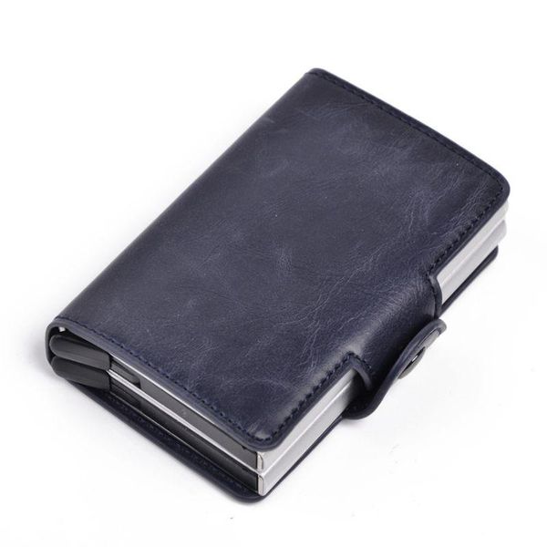 card holders 2021 men and women business metal rfid double aluminium box crazy horse leather travel wallet, Brown;gray
card holders 2021 men and women business metal rfid double aluminium box crazy horse leather travel wallet, Brown;gray