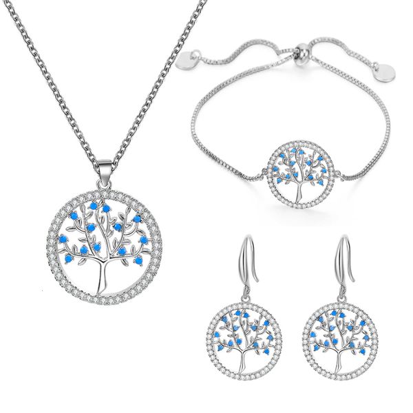 jewelry sets new design silvery for women blue cz choker necklace adjustable bracelet tree of life earrings engagement, Black
jewelry sets new design silvery for women blue cz choker necklace adjustable bracelet tree of life earrings engagement, Black