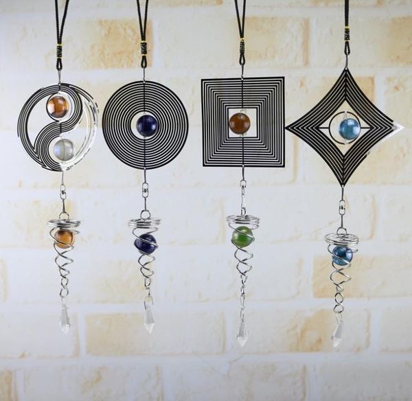 decorative objects & figurines round dazzle wind chime metal rotate aeolian bells hanging ornaments diamond windchime portable with differen
decorative objects & figurines round dazzle wind chime metal rotate aeolian bells hanging ornaments diamond windchime portable with differen