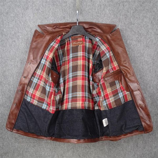 men's leather & faux 2021 dark brown japan casual style genuine jacket men large size 4xl single breasted real natural cowhide autumn c, Black
men's leather & faux 2021 dark brown japan casual style genuine jacket men large size 4xl single breasted real natural cowhide autumn c, Black