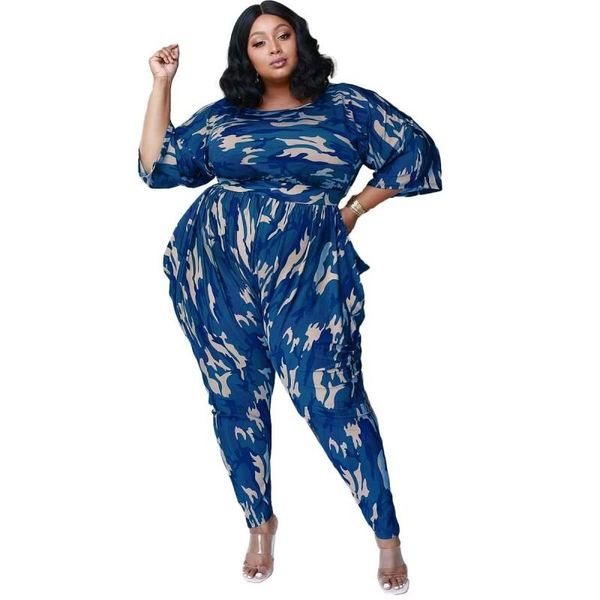 plus size tracksuits two piece women sets half sleeve t shirt outfits 2021 camouflage print street style casual harem pant suits, Black
plus size tracksuits two piece women sets half sleeve t shirt outfits 2021 camouflage print street style casual harem pant suits, Black