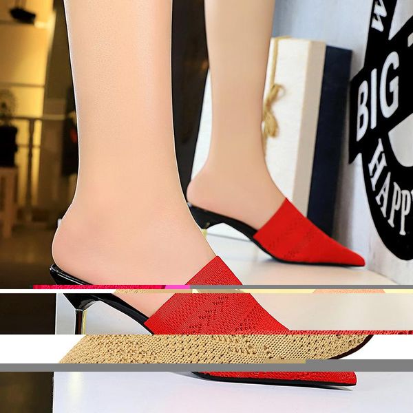 slippers korean version of retro half baotou women's daily shoes high heels pointy toes hollow wool sandals breathable, Black
slippers korean version of retro half baotou women's daily shoes high heels pointy toes hollow wool sandals breathable, Black