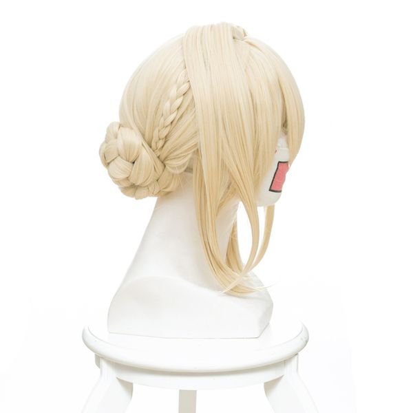 violet evergarden ponytail braid buns blonde heat resistant hair peluca anime cosplay costume wig + wig cap, Black
violet evergarden ponytail braid buns blonde heat resistant hair peluca anime cosplay costume wig + wig cap, Black