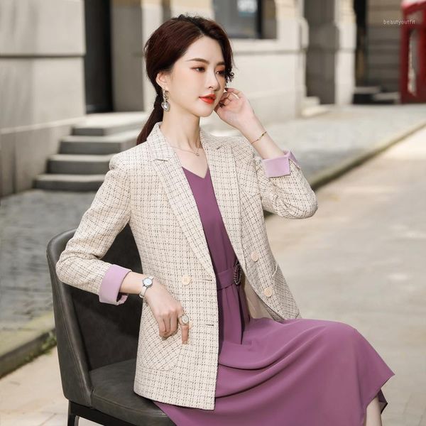 autumn winter 2021 spring and summer women's clothing metal double button professional warm suit suits & blazers, White;black
autumn winter 2021 spring and summer women's clothing metal double button professional warm suit suits & blazers, White;black