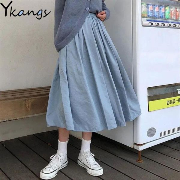 skirts vintage japanese student blue pleated skirt women loose elastic high waist long korean harajuku large swing umbrella, Black
skirts vintage japanese student blue pleated skirt women loose elastic high waist long korean harajuku large swing umbrella, Black