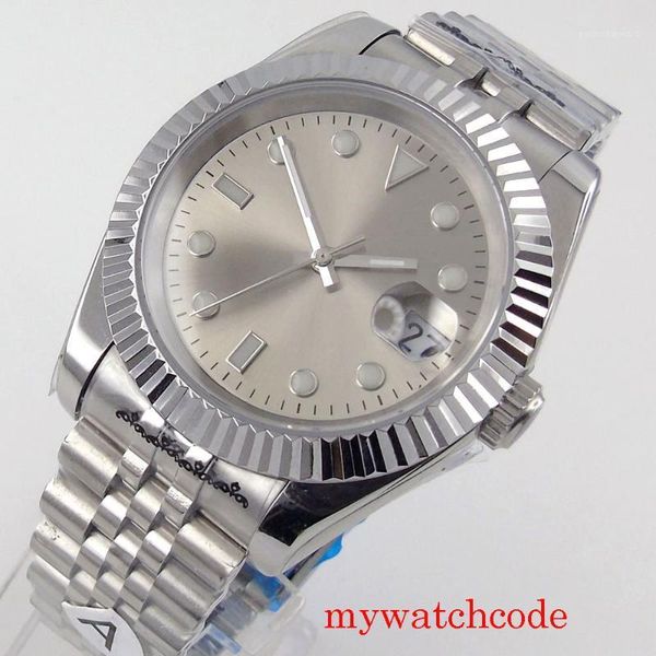 wristwatches 39/36mm 21 jewels miyota 8215 mingzhu automatic men's watch sunburst grey sterile dial sapphire glass jubilee bracelet, Slivery;brown
wristwatches 39/36mm 21 jewels miyota 8215 mingzhu automatic men's watch sunburst grey sterile dial sapphire glass jubilee bracelet, Slivery;brown