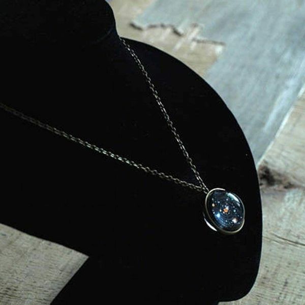 pendant necklaces fashionable and creative double-sided glass dome galaxy necklace solar system luminous jewelry, Silver
pendant necklaces fashionable and creative double-sided glass dome galaxy necklace solar system luminous jewelry, Silver