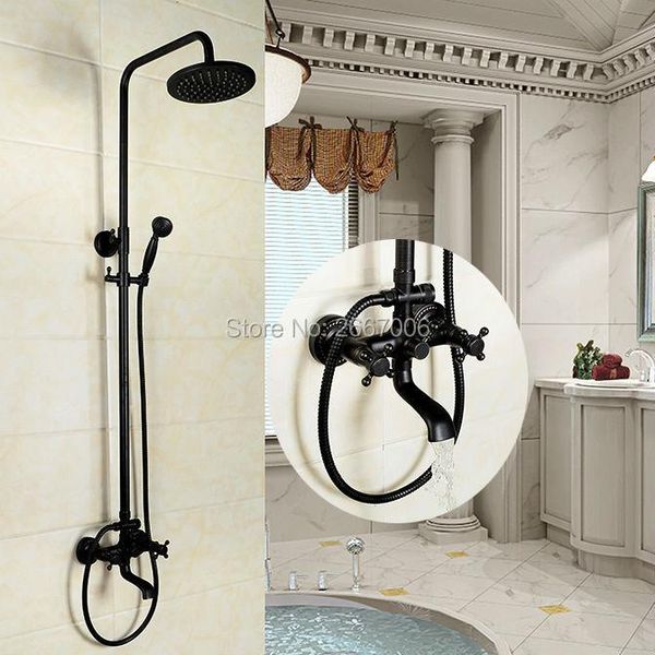 royal style dual handles bath mixer shower set rainfall head faucet black bronze ceramic gi279 bathroom sets
royal style dual handles bath mixer shower set rainfall head faucet black bronze ceramic gi279 bathroom sets