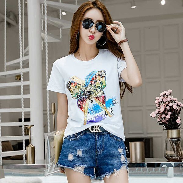women's t-shirt novo curta-mangas compridas t-shirt das mulheres impresso soltas casual camisa senhora marca de moda em torno do pescoo, White
women's t-shirt novo curta-mangas compridas t-shirt das mulheres impresso soltas casual camisa senhora marca de moda em torno do pescoo, White