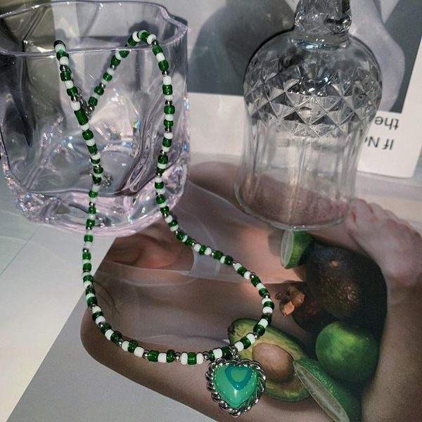 pendant necklaces fashion punk handmade beads drip oil liuli love heart irregular pearl clavicle chain for women girl necklace gifts, Silver
pendant necklaces fashion punk handmade beads drip oil liuli love heart irregular pearl clavicle chain for women girl necklace gifts, Silver